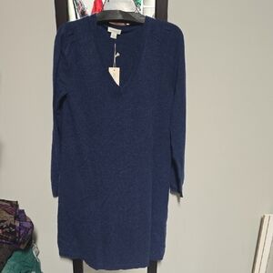 Sundance Deep Blue Long Sleeve Dress
